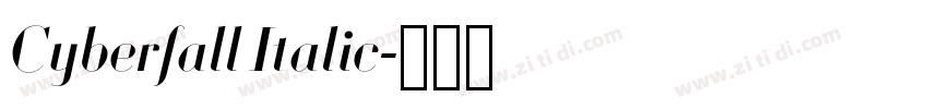 Cyberfall Italic字体转换
